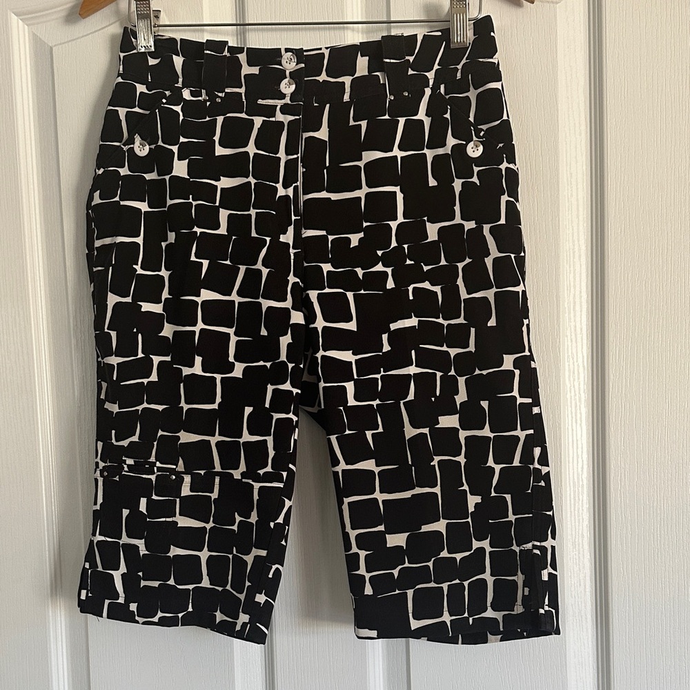 Jamie Sadock Black and White Athletic Shorts